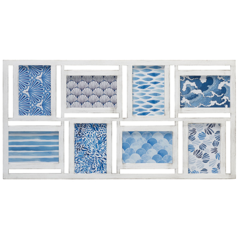 MELANNCO 8 Opening Collage Frame Displays Four 4x6 and Four 6x4 Inch